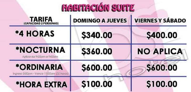 Motel Dos2 CDMX Suite Tarifas 2025